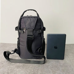 Large Leather Sling Bag for Big Guys - Texture Detail