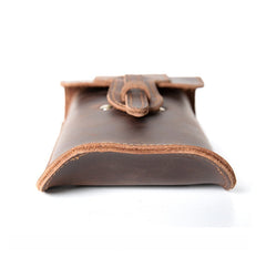 Dark Brown Leather Phone Belt Pouch - iwalletsmen