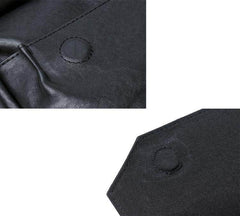 Black Leather Messenger Bag - Style