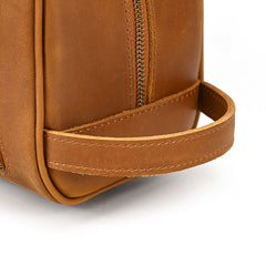 Full Grain Leather Toiletry Bag Brown Leather Toiletry Bag 