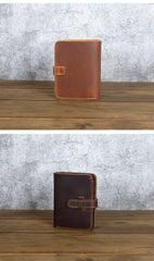 Leather Vertical Wallet with Buckle Mens Wallets Leather Vertical Bifold Wallet - iwalletsmen