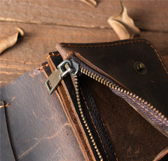 Mens Leather Billfold Wallet with Snap Closure - iwalletsmen