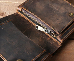 Mens Leather Billfold Wallet with Snap Closure - iwalletsmen