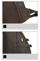 Full Grain Leather Sling Bag for Men - iwalletsmen
