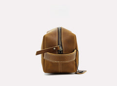 Brown Leather Toiletry Bag Men's Brown Leather Toiletry Bag Full Grain Leather Toiletry Bag - iwalletsmen