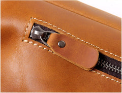 Brown Leather Fanny Pack Large Leather Waist Bag Brown Leather Waist Bag - iwalletsmen