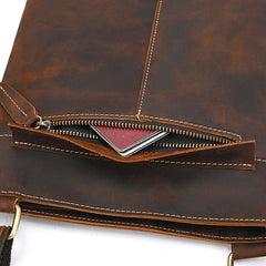 Men's Vertical Messenger Bag Leather Cross body Bags for Men Leather Cross Body Bag - iwalletsmen