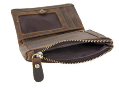 Mens Wallet with Coin Purse Billfold Leather Billfold with Coin Pocket - iwalletsmen