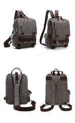 Canvas Large Sling Bag for Big Guys