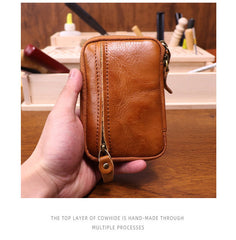 Brown Leather Key Ring Wallet Mens Leather Key Wallet for Men - iwalletsmen
