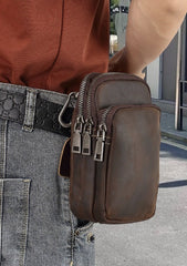 Leather Pouch Bag for Mens Small Pouch Bag for Men Belt Pouch for Men - iwalletsmen
