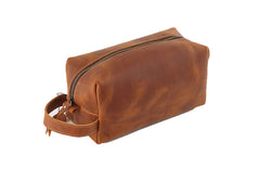 Leather Pouch Bag for Men Cool Mens Toiletry Bag Leather Men's Toiletry Bag - iwalletsmen