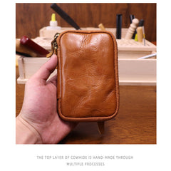 Brown Leather Key Ring Wallet Mens Leather Key Wallet for Men - iwalletsmen