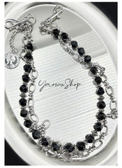 Beaded Wallet Chain Womens White Stone Wallet Chain 