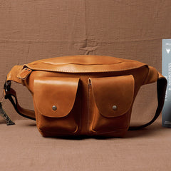 Brown Leather Fanny Pack 