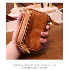 Brown Leather Key Ring Wallet Mens Leather Key Wallet for Men - iwalletsmen