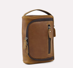 Brown Leather Toiletry Bag Men's Leather Toiletry Bag - iwalletsmen