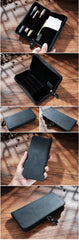 Brown Leather Fountain Pen Case Luxury Leather Pen Case - iwalletsmen