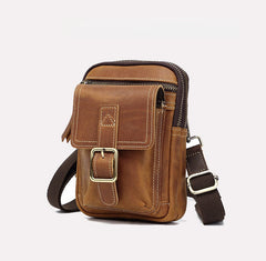 Brown Leather Belt Loop Pouch - iwalletsmen