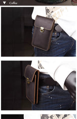 Leather Cell Phone Holster with Belt Loop Leather Phone Holster for Belt Mens Leather Belt Bag Pouch Bag - iwalletsmen