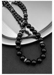 Black Beaded Wallet Chain Black Ball Wallet Chain - iChainWallets