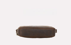 Brown Small Italian Leather Crossbody Bag - iwalletsmen