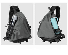 Waterproof Nylon Large Hiking Sling Bag For Big Men