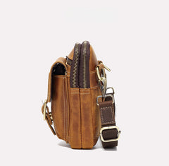 Brown Leather Belt Loop Pouch - iwalletsmen