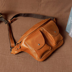 Brown Leather Fanny Pack 