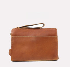 Brown Large Men's Leather Clutch Purse - iwalletsmen