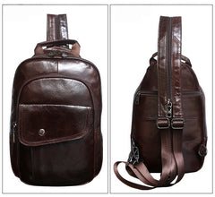 Large Leather Sling Bag - Studio View