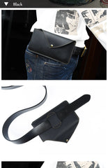 Leather Phone Holster for Belt Mens Leather Belt Bag Pouch Bag Leather Cell Phone Holster with Belt Loop - iwalletsmen