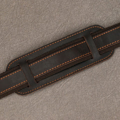 Brown Leather Vertical Briefcase Business Handbag for Men Office Handbag for Men - iwalletsmen