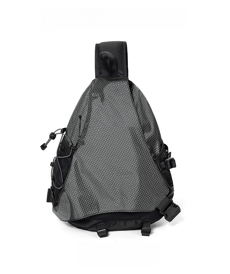 big shoulder bags for men travel Black Travel Large Sling Bag For Big Men Cool Nylon Large Hiking Sling Bag For Big Men