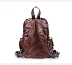 Leather Large Sling Backpack - Main Compartment