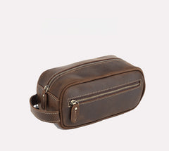 Brown Leather Toiletry Bag Men's Leather Toiletry Bag Full Grain Leather Toiletry Bag - iwalletsmen