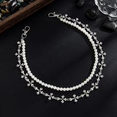 Pearl Wallet Chain for Women Cross Wallet Chain - iChainWallets