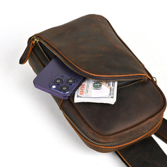 Vintage Leather Sling Backpack for Men - iwalletsmen