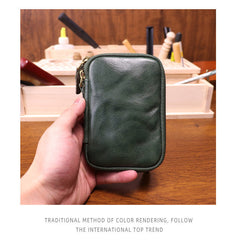 Green Leather Key Ring Wallet Mens Leather Key Wallet for Men - iwalletsmen