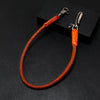 Brown Leather Braided Biker Wallet Chain Handmade Leather Pants Chain For Men