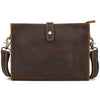 Leather Wristlet with Shoulder Strap for Men