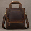 Brown Leather Vertical Briefcase Business Handbag for Men Office Handbag for Men - iwalletsmen