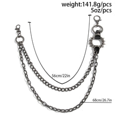 Heavy Duty Biker Wallet Chain with Thorn - iChainWallets