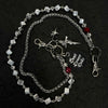 Cross Double Wallet Chain Cube Beaded Pants Chain Double Pants Chain - iChainWallets