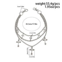 Cross Wallet Chain 3 Layered Wallet Chain Triple Wallet Chain With Cross - iChainWallets
