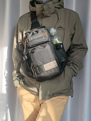 Large Nylon Sling Bag for Big - Black
