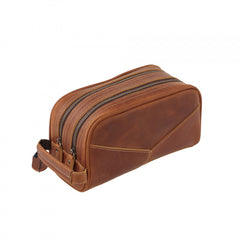 best toiletry kitâ€?Brown Leather Men's Toiletry Bag Leather Roomy Dopp Kit Clutch Wash Kit - iwalletsmen