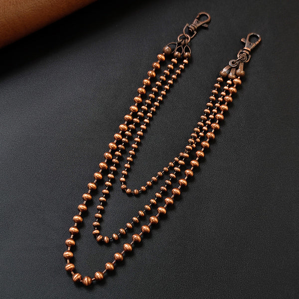 Ball Wallet Chain Triple Wallet Chain Beaded Wallet Chain Long Wallet Chain - iChainWallets
