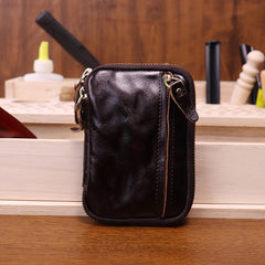 Coffee Leather Key Ring Wallet Mens Leather Key Wallet for Men - iwalletsmen