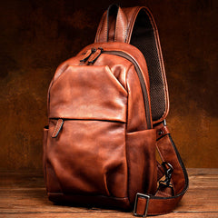 sling bags for big guys brown color